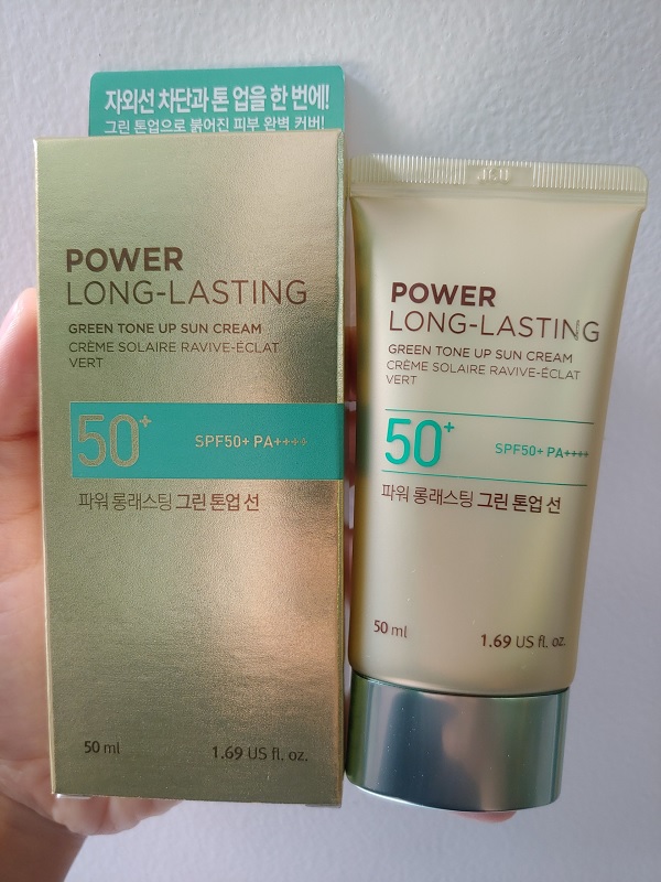 1/ Kem Chống Nắng Lâu Trôi The Face Shop Power Long-Lasting Green Tone Up Sun Cream SPF50+ PA++++ 50ml