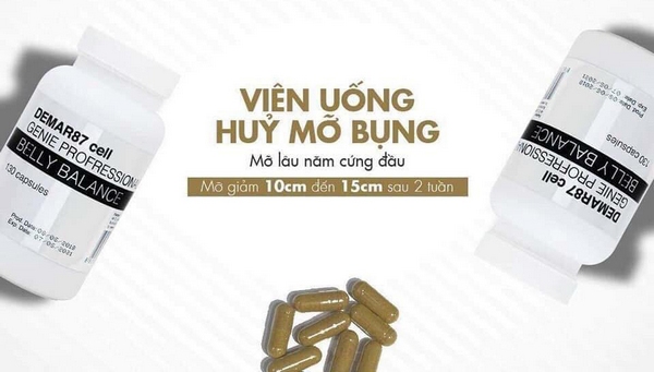 Viên Uống Làm Tan Mỡ Bụng Chiết Xuất Từ Thảo Dược Genie Demar87 Cell Professional Belly Balance